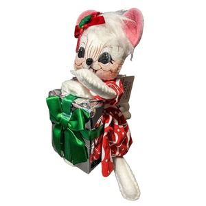 Annalee 6" Christmas Swirl Gift Mouse  Gift Wrapped!